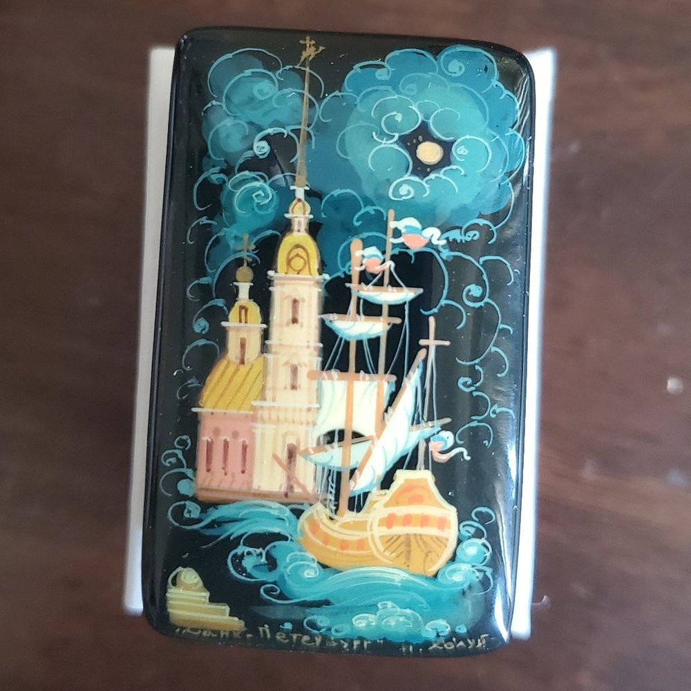 Authentic Kholui Russian Lacquer Box Brand New